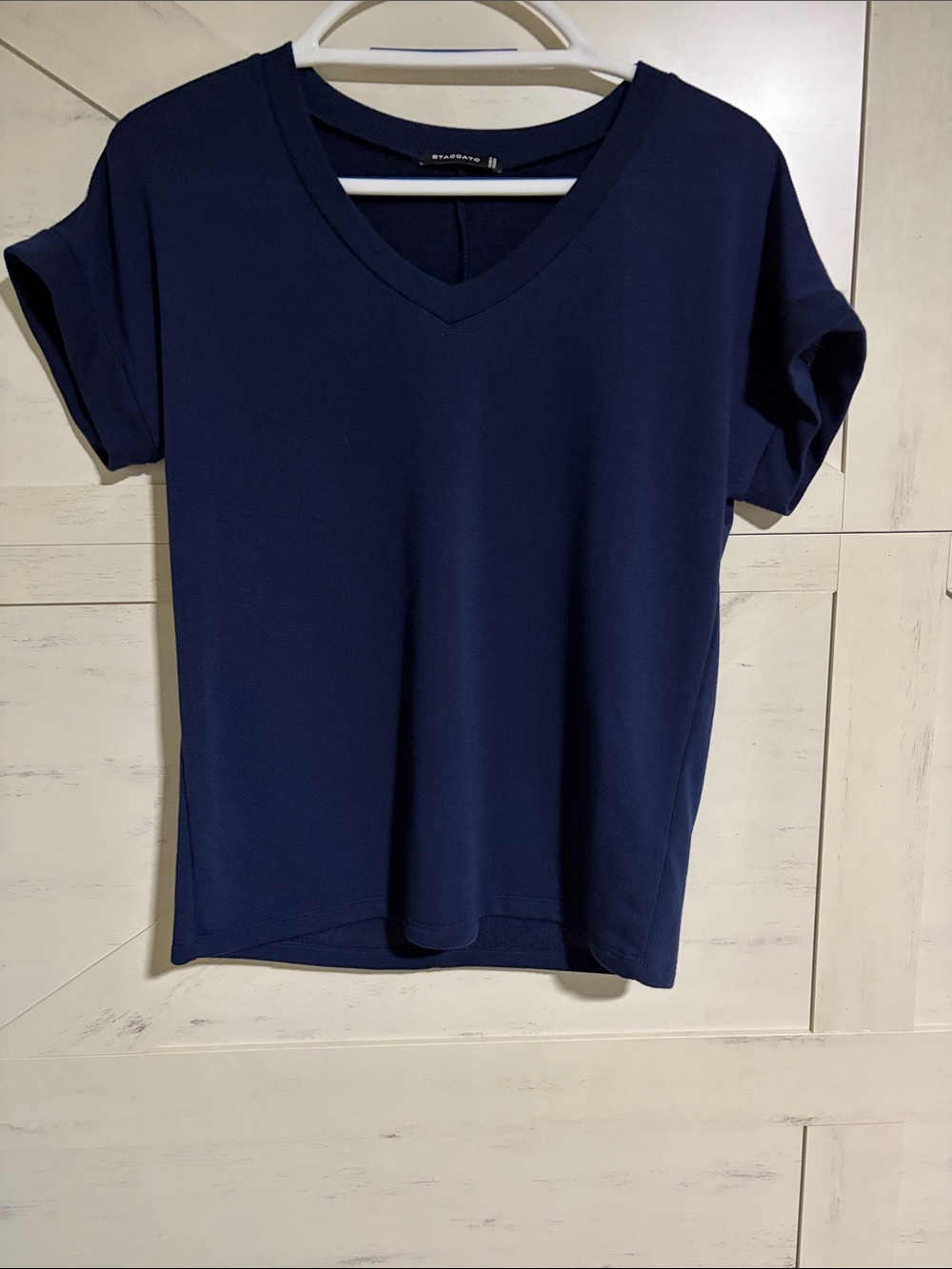 Staccato Navy V-Neck Short Sleeve Tee